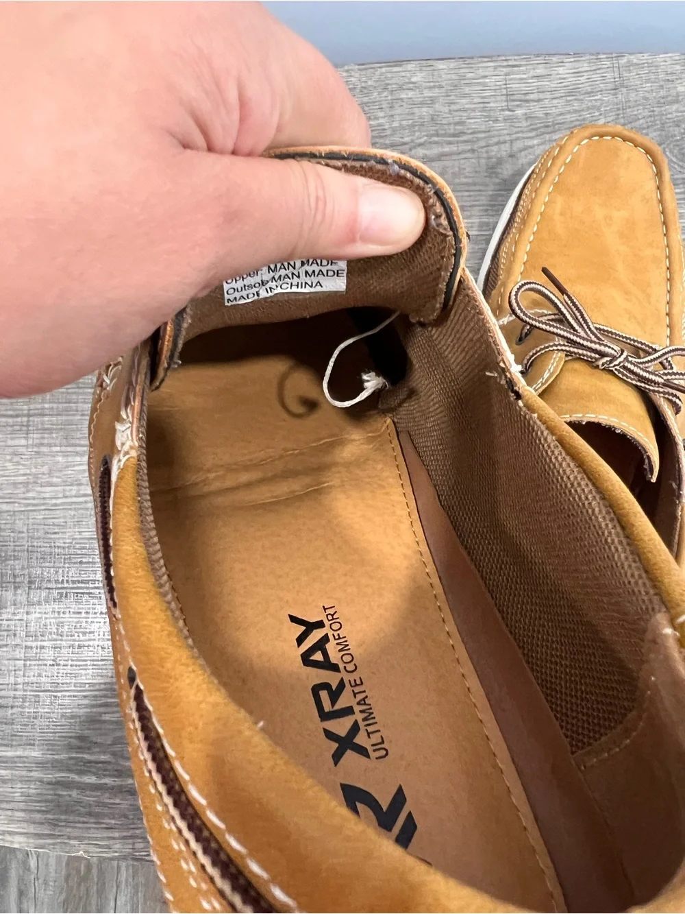 Men's Tan Boat Shoes with Lace-Up Comfort